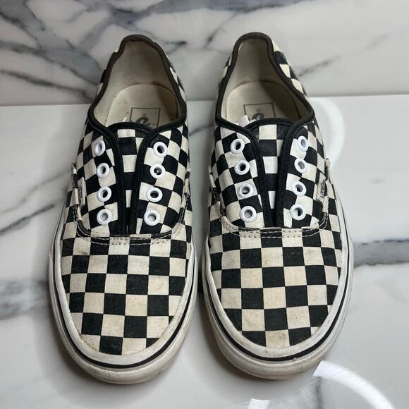 Vans Old Skool | Black White Checkerboard Skateboard Shoes M Sz 6 W Sz 7.5 - Picture 2 of 8